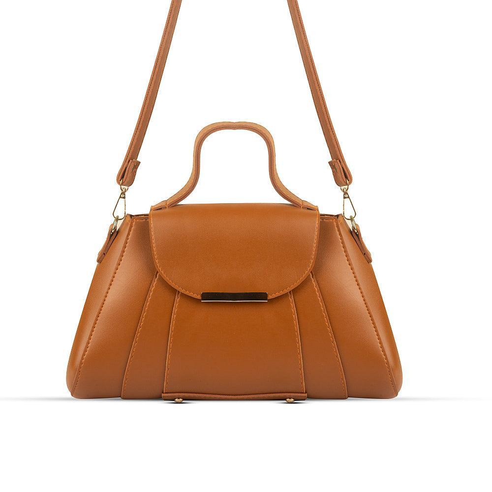 Opal Brown PU Leather Shoulderbag,