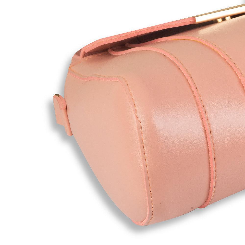 Opal Pink PU Leather Shoulderbag,