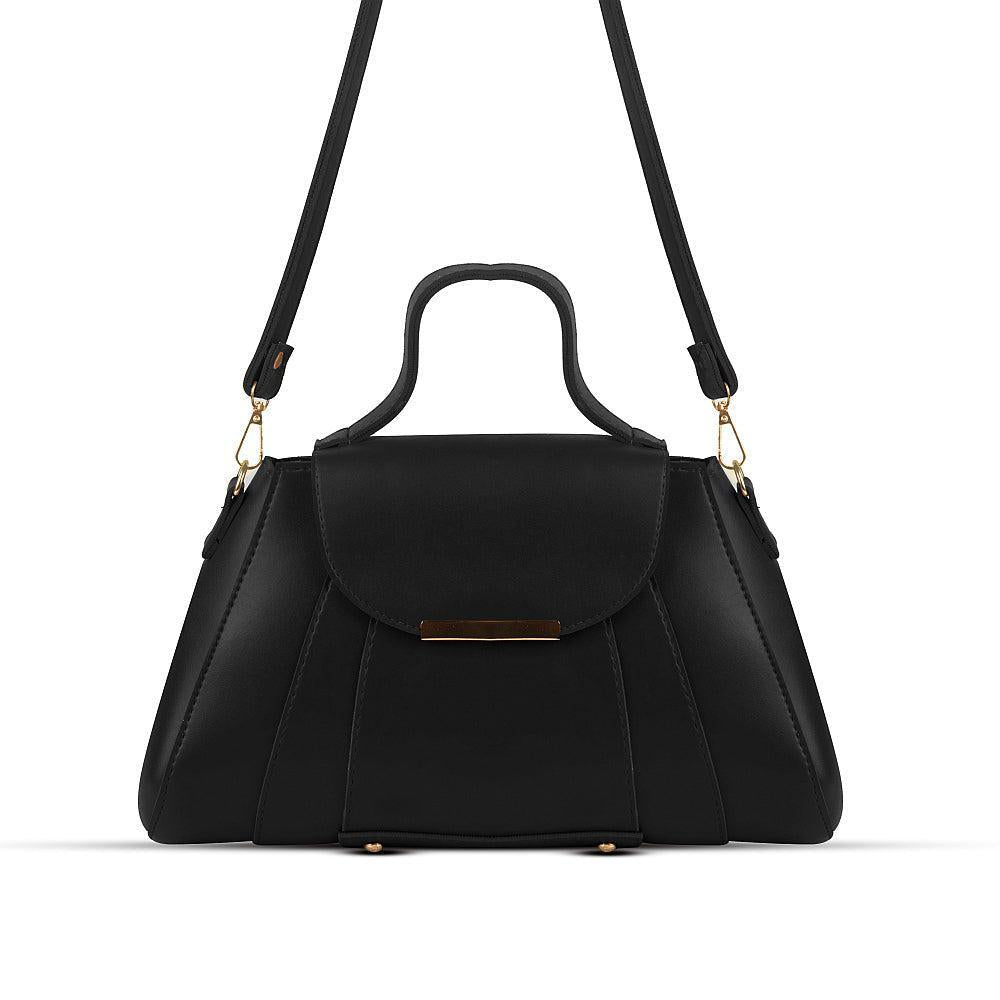 Opal Black PU Leather Shoulderbag