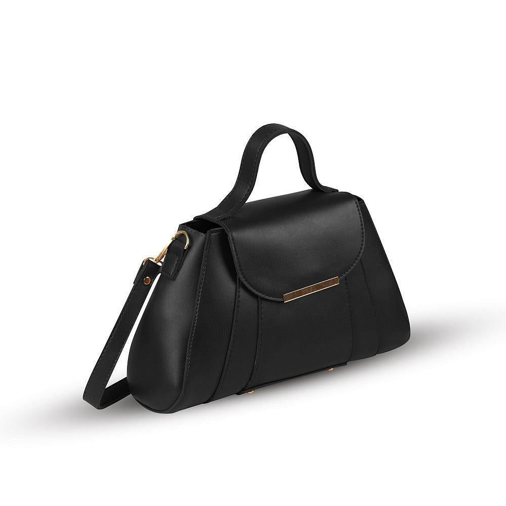 Opal Black PU Leather Shoulderbag