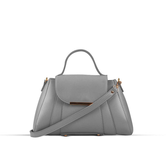 Opal Grey PU Leather Shoulderbag, Grey