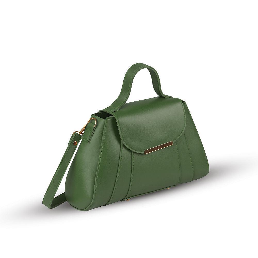 Opal Green PU Leather Shoulderbag, Green