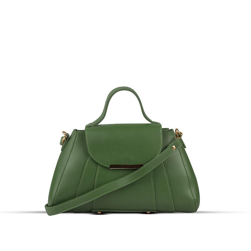 Opal Green PU Leather Shoulderbag, Green