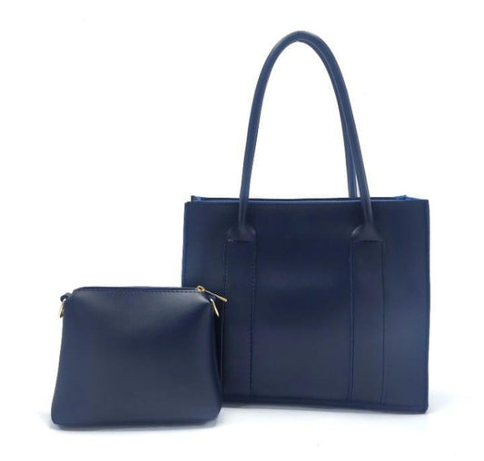 Women's PU Leather Plain Hand Bag Set