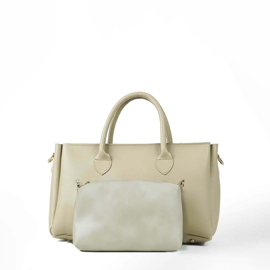 Stylish Women's off white PU Leather Shoulder bag