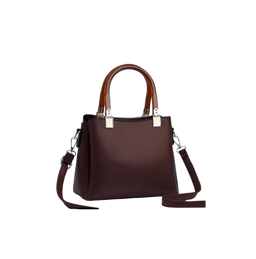 Women's Leather Plain Shoulder Bag