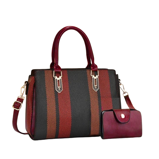 Women's Rexine Printed Hand Bag Set