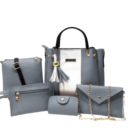 5 PCS jimmy choo Bag Set-gray