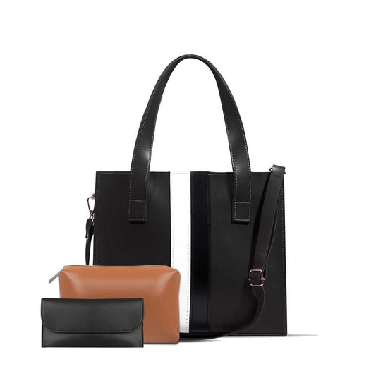 BLEND 3 PCS T-BLACK HAND BAG