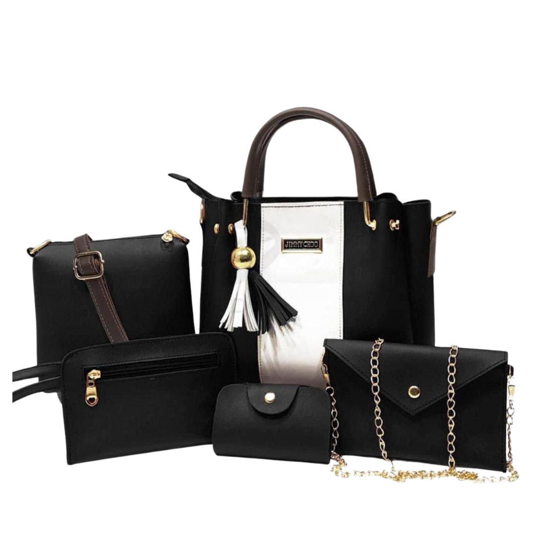 5 PCS jimmy choo Bag Set - Black